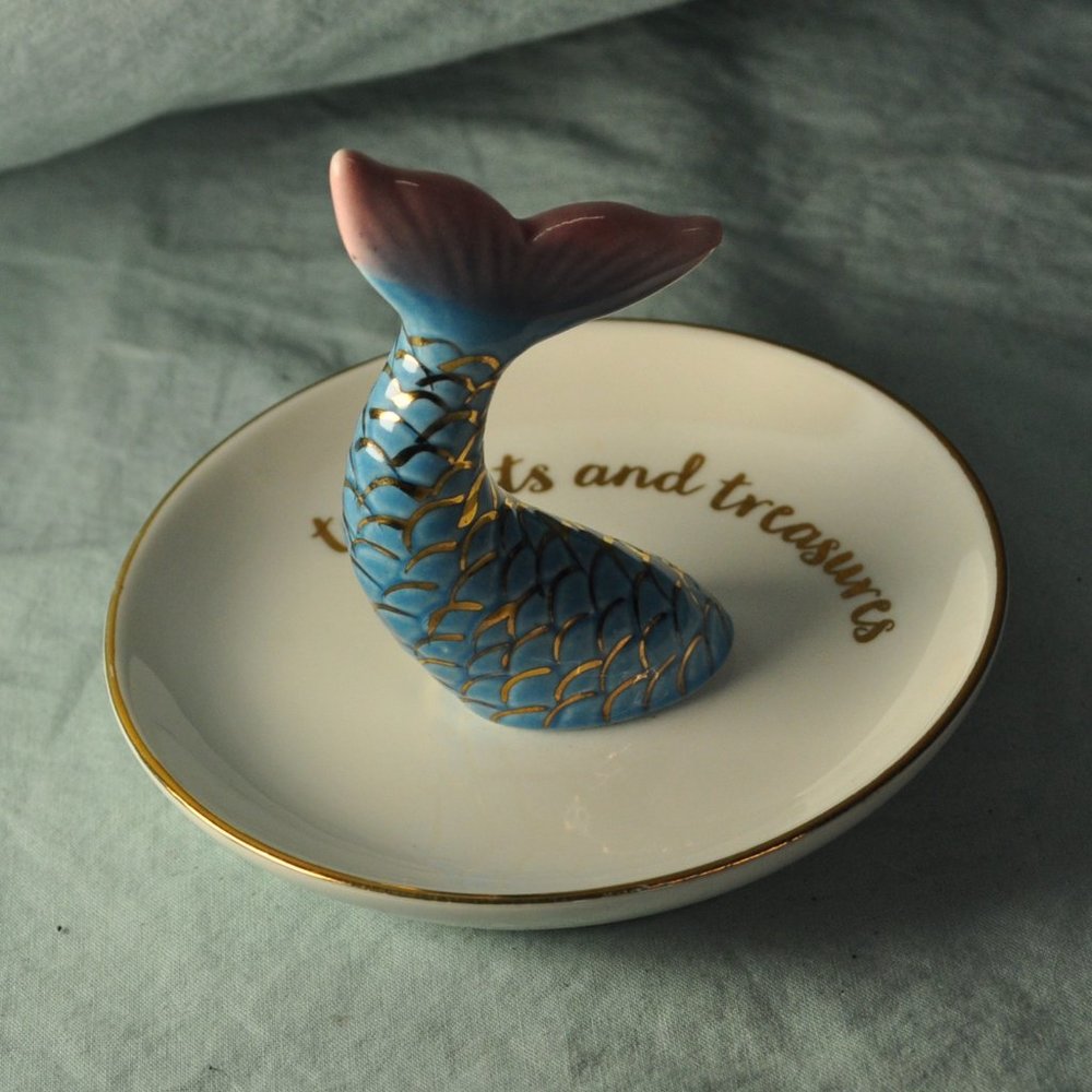 Sass & Belle trinkets & treasures mermaid tail trinket dish (w1344)
